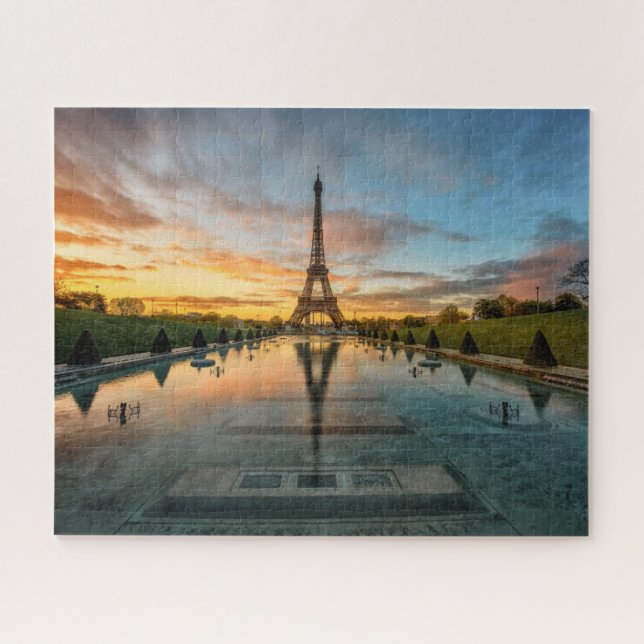 Monuments | Eiffel Tower Sunrise Jigsaw Puzzle (Horizontal)