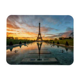 Monuments Eiffel Tower Sunrise Magnet
