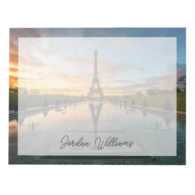 Monuments | Eiffel Tower Sunrise Notepad (Front)