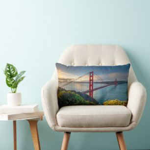 Monuments Golden Gate San Francisco Lumbar Cushion