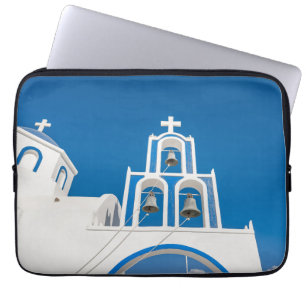 Monuments Greek Blue Dome Church Laptop Sleeve