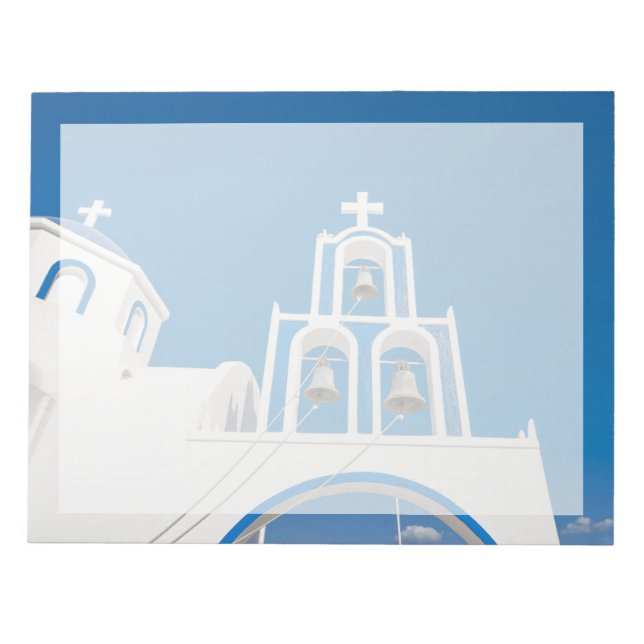 Monuments | Greek Blue Dome Church Notepad (Front)