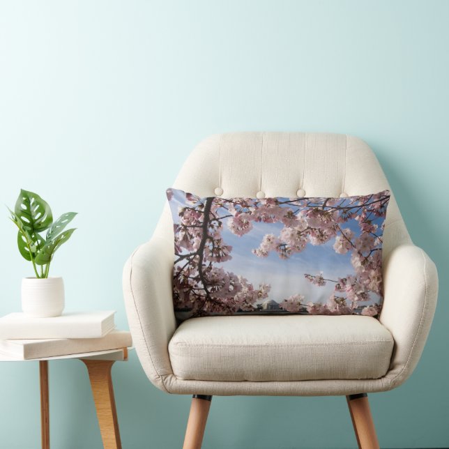 Monuments | Jefferson Memorial Cherry Blossoms Lumbar Cushion (Chair)