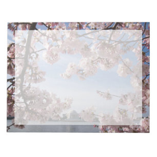 Monuments Jefferson Memorial Cherry Blossoms Notepad