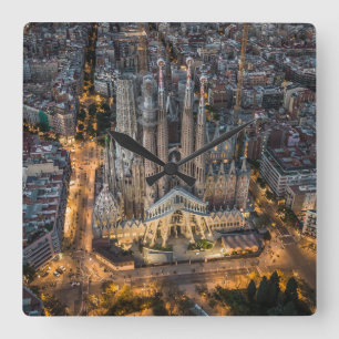 Monuments   La Sagrada Familia Square Wall Clock