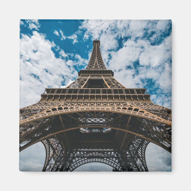 Monuments | Looking Up at the Eiffel Tower Magnet (Front)