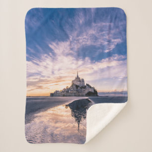 Monuments   Mont Saint-Michel, Normandy France Sherpa Blanket