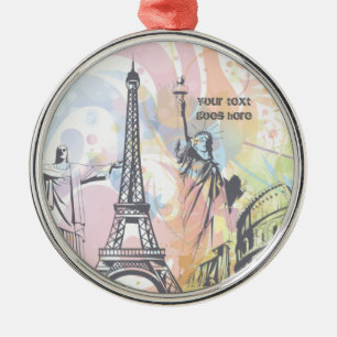 Monuments of the world custom ornament