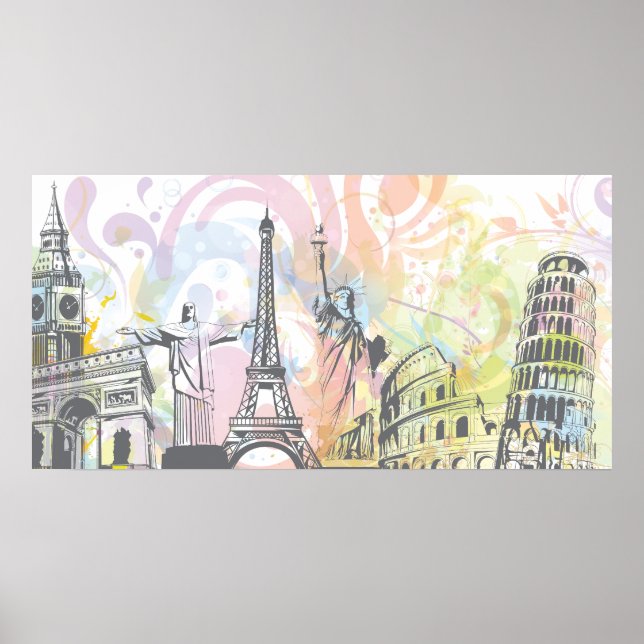 Monuments of the world poster (Front)