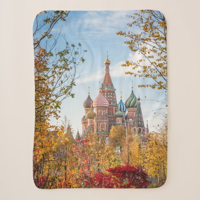 Monuments | St. Basil's Cathedral Moscow Sherpa Blanket (Front)