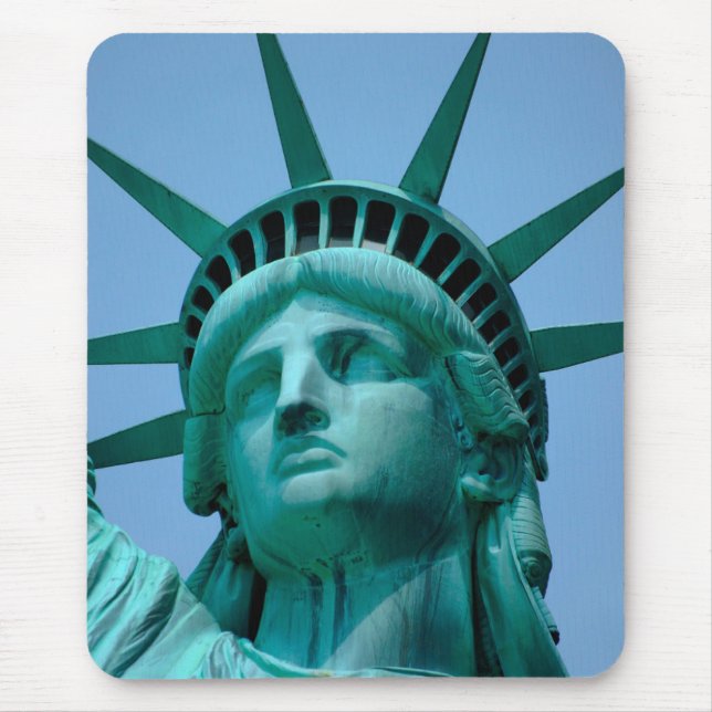 Monuments | Statue of Liberty Face Mouse Pad (Front)