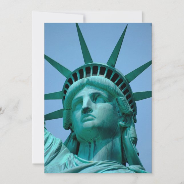 Monuments | Statue of Liberty Face Thank You Card (Front)