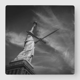 Monuments   Statue of Liberty Manhattan NYC Square Wall Clock