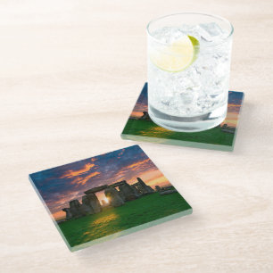 Monuments Stonhenge, England Glass Coaster