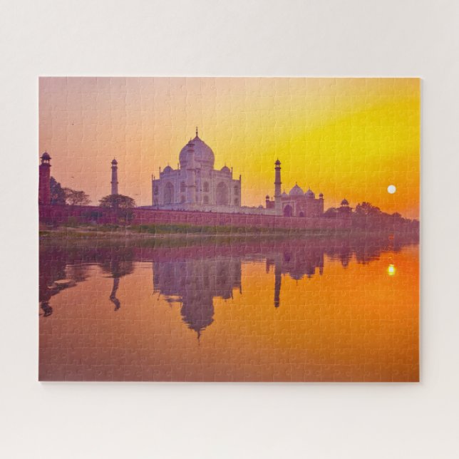 Monuments | Taj Mahal at Sunset Jigsaw Puzzle (Horizontal)