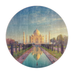 Monuments Taj Mahal Colors Cutting Board