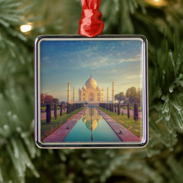 Monuments | Taj Mahal Colours Metal Ornament (Tree)