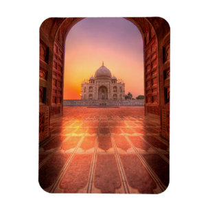 Monuments   Taj Mahal, India at Sunset Magnet