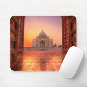 Monuments Taj Mahal, India at Sunset Mouse Pad