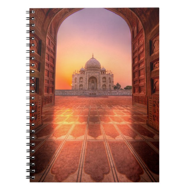 Monuments | Taj Mahal, India at Sunset Notebook (Front)
