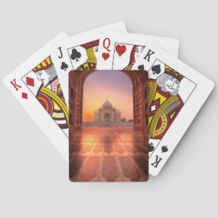 Monuments Taj Mahal, India at Sunset Playing Cards