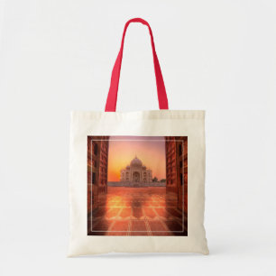 Monuments Taj Mahal, India at Sunset Tote Bag