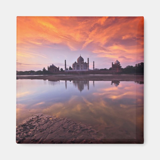 Monuments | Taj Mahal Sunset Magnet (Front)