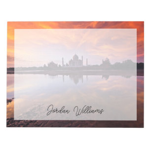 Monuments Taj Mahal Sunset Notepad
