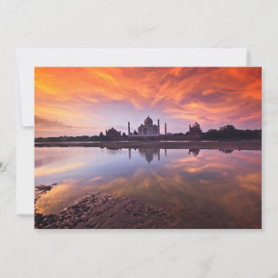 Monuments Taj Mahal Sunset Thank You Card