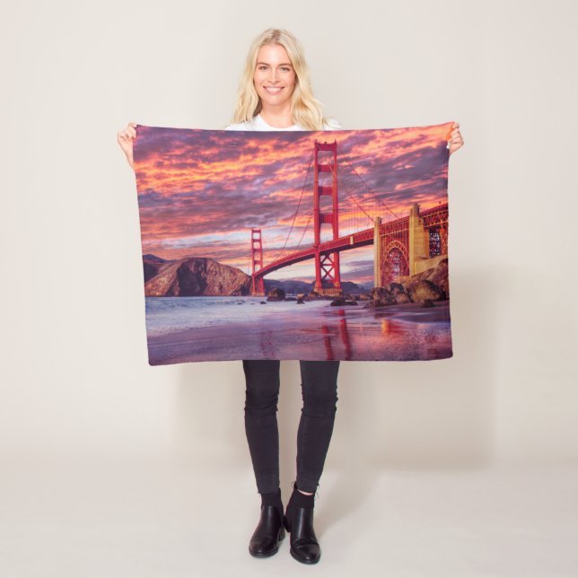 Monuments | The Golden Gate San Francisco, CA Fleece Blanket (In Situ)