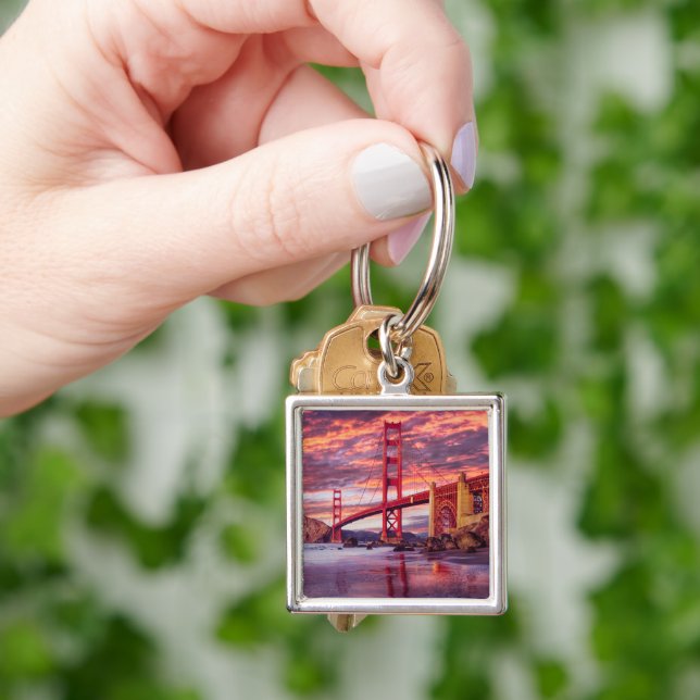 Monuments | The Golden Gate San Francisco, CA Key Ring (Hand)