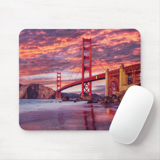 Monuments | The Golden Gate San Francisco, CA Mouse Pad (With Mouse)