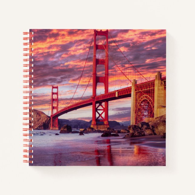 Monuments | The Golden Gate San Francisco, CA Notebook (Front)