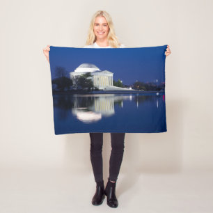 Monuments   The Jefferson Memorial Fleece Blanket