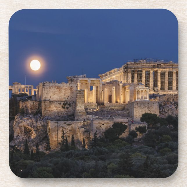 Monuments | The Parthenon Athens, Greece Coaster (Front)