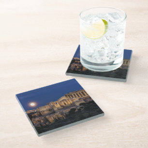 Monuments The Parthenon Athens, Greece Glass Coaster