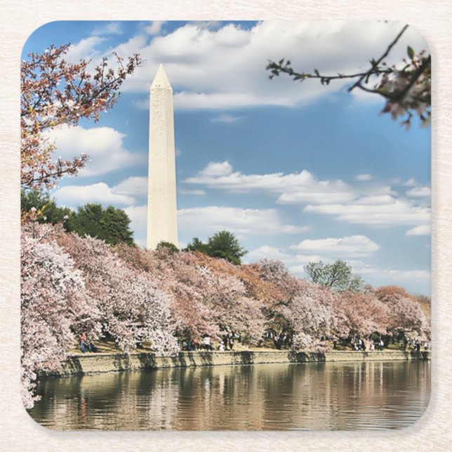Monuments | Washington Memorial Square Paper Coaster (Front)