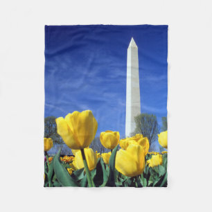 Monuments Washington Monument in Spring Fleece Blanket