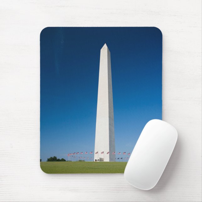 Monuments | Washington Monument with Flags Mouse Pad (With Mouse)