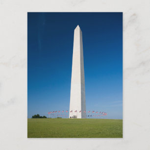 Monuments Washington Monument with Flags Postcard