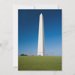 Monuments Washington Monument with Flags Thank You Card