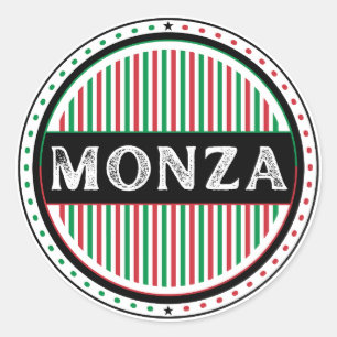 Monza City Pride Emblem – Italian Identity Classic Round Sticker