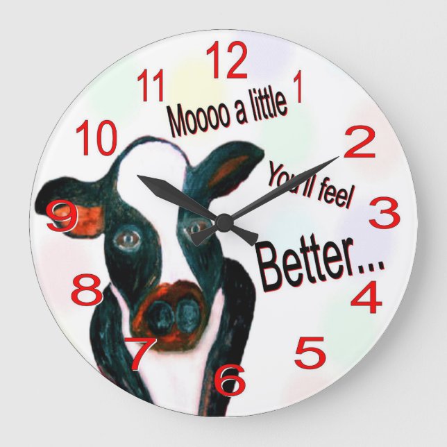 Moo a little wall clock (Front)
