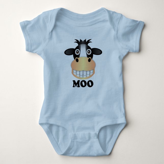 Moo - Baby Jersey Bodysuit Baby Bodysuit (Front)