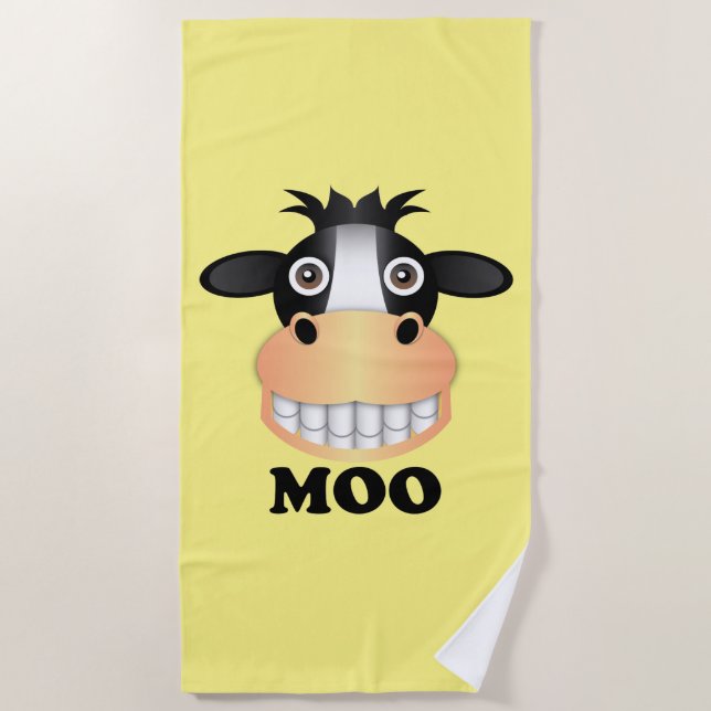 Moo - Beach Towel (Front)