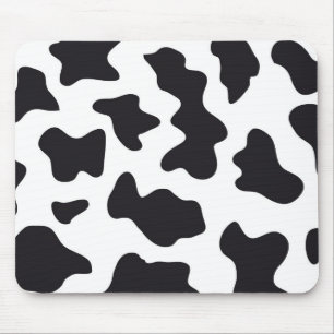 MOO Black and White Dairy Cow Pattern Print Gifts Mouse Pad