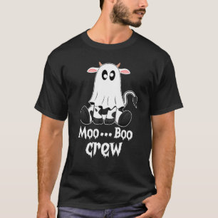 Moo..Boo Crew Shirt A Halloween Costume Boo Ghost