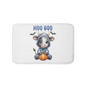 Moo Boo Halloween Cow Bath Mat