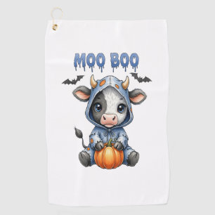 Moo Boo Halloween Cow Golf Towel