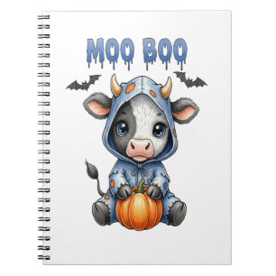 Moo Boo Halloween Cow Notebook